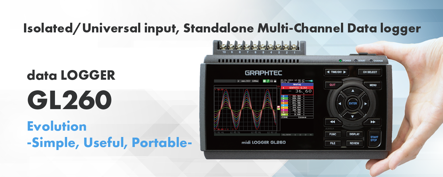 GL260 Graphtec Multi-channel Data Logger - Thiết bị ghi dữ liệu đang năng 10 kênh